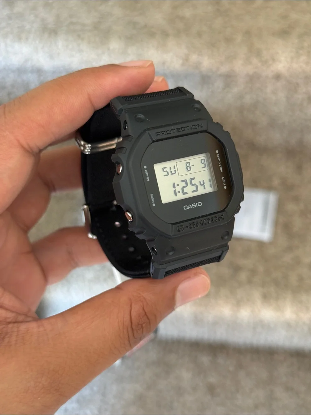 G-Shock Casio Digital Black Eco Fabric Strap Watch Mens
